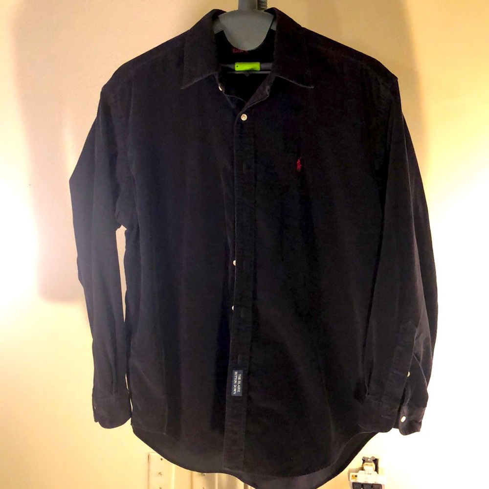 Polo xl black corduroy long sleeve